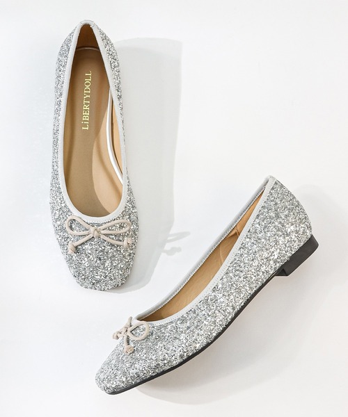 LibertyDoll（リバティードール）の「スクエアトゥ フラット美脚バレエパンプス（バレエシューズ・レディース・アイボリー/レオパード/ブラック/ブラック系その他/ベージュ/グレイッシュベージュ/シルバー/ベージュ系その他/ゴールド/シルバー系1/ゴールド系1/ブラック系1・3L/S/M/SS/L/LL）」の21枚目の写真