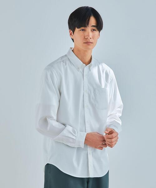 green label relaxing（グリーンレーベルリラクシング）の「LF オックス ボタンダウン シャツ -防シワ-（シャツ/ブラウス・メンズ・ロイヤルブルー/ホワイト/ライトブルー/ダークグリーン・S/M/L/XL）」の2枚目の写真