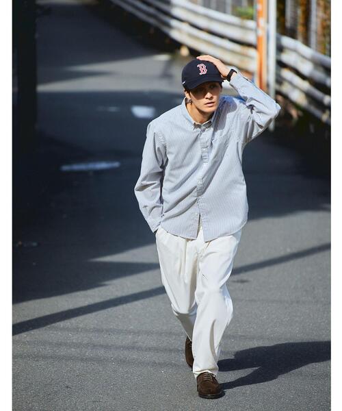 green label relaxing（グリーンレーベルリラクシング）の「LF オックス ボタンダウン シャツ -防シワ-（シャツ/ブラウス・メンズ・ロイヤルブルー/ホワイト/ライトブルー/ダークグリーン・S/M/L/XL）」の8枚目の写真