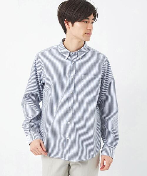 green label relaxing（グリーンレーベルリラクシング）の「LF オックス ボタンダウン シャツ -防シワ-（シャツ/ブラウス・メンズ・ロイヤルブルー/ホワイト/ライトブルー/ダークグリーン・S/M/L/XL）」の7枚目の写真