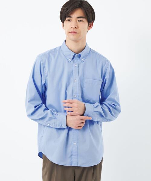 green label relaxing（グリーンレーベルリラクシング）の「LF オックス ボタンダウン シャツ -防シワ-（シャツ/ブラウス・メンズ・ロイヤルブルー/ホワイト/ライトブルー/ダークグリーン・S/M/L/XL）」の18枚目の写真