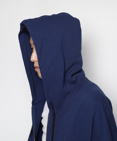refomed（リフォメッド）の「”KINCHAKU＂ZIPUP HOODIE（ブルゾン・メンズ・ブルー/ナチュラル・3）」の4枚目の写真