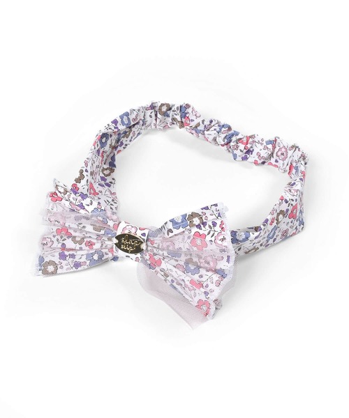 SLAP SLIP BABY（スラップスリップベビー）の「SLAPSLIPBABY/花柄ストライプ花レースチュールリボンカチュームベビー（ヘアバンド・キッズ・ホワイト系その他/ピンク系その他/ブルー系その他・ONESIZE）」の3枚目の写真