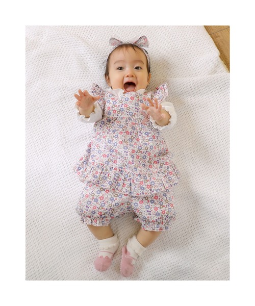 SLAP SLIP BABY（スラップスリップベビー）の「SLAPSLIPBABY/花柄ストライプ花レースチュールリボンカチュームベビー（ヘアバンド・キッズ・ホワイト系その他/ピンク系その他/ブルー系その他・ONESIZE）」の10枚目の写真