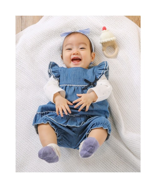 SLAP SLIP BABY（スラップスリップベビー）の「SLAPSLIPBABY/花柄ストライプ花レースチュールリボンカチュームベビー（ヘアバンド・キッズ・ホワイト系その他/ピンク系その他/ブルー系その他・ONESIZE）」の13枚目の写真