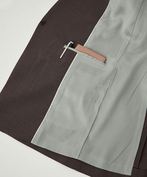 green label relaxing(グリーンレーベルリラクシング)の「REDA ノーラペル ジャケット ◇No05◇(ノーカラージャケット・レディース・ブラウン/ダークグレー・36/38/40)」の13枚目の写真