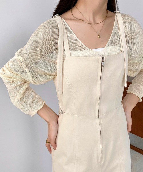 callautia（カラウティア）の「ウエストスリットサロペットパンツ（サロペット/オーバーオール・レディース・ホワイト/ブラック/アイボリー/ネイビー/ブラウン・SMALL/MEDIUM/LARGE/X-LARGE）」の19枚目の写真