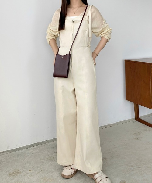 セール】ウエストスリットサロペットパンツ（サロペット