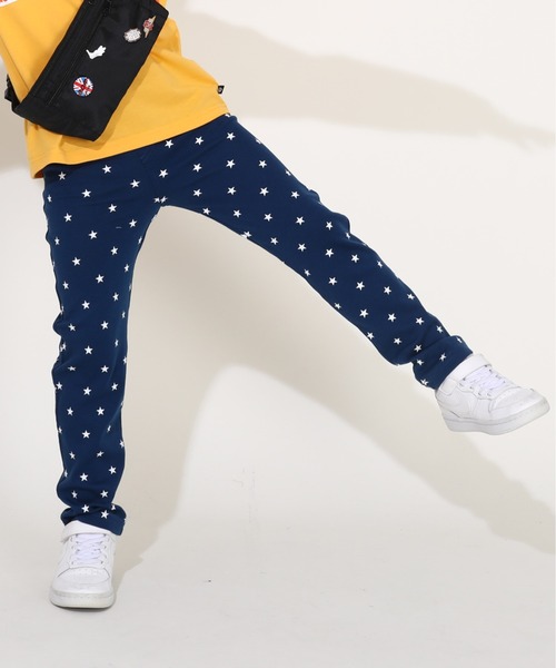 BABYDOLL（ベビードール）の「通販限定カラー/サイズあり ウルトラストレッチロングパンツ [総柄] 10分丈 8344K（その他パンツ・キッズ・チャコールグレー/ブラック系2/バイオレット/ブラック系その他/ストーン/イエロー×グリーン/ネイビー/ホワイト/ダークブラウン系/ピンク系その他7/ブラック系1/ブラック×ホワイト/レッド系その他/サーモンピンク/ネイビー×ホワイト/オフホワイト/ブラウン系その他/ブラック系その他2/ピンク系その他/ベージュ/パープル/ベビーピンク/イエローゴールド/ベージュ系その他・90cm/100cm/110cm/120cm/130cm/140cm/150cm/80ｃｍ/90㎝）」の14枚目の写真