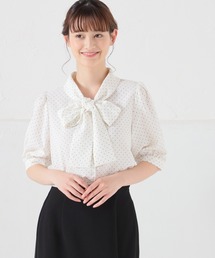 Honeys | ５分袖ボウタイブラウス(シャツ/ブラウス)