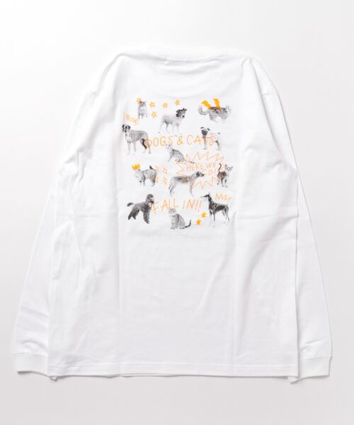 cepo（セポ）の「CATS＆DOGSプリントアソート ロンＴｅｅ（Tシャツ/カットソー・レディース・ホワイト系1/ホワイト系2/ホワイト系3・M）」の4枚目の写真