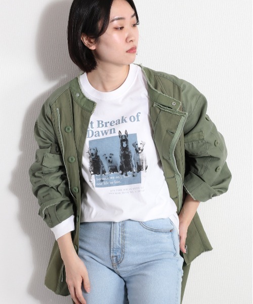 cepo（セポ）の「CATS＆DOGSプリントアソート ロンＴｅｅ（Tシャツ/カットソー・レディース・ホワイト系1/ホワイト系2/ホワイト系3・M）」の10枚目の写真