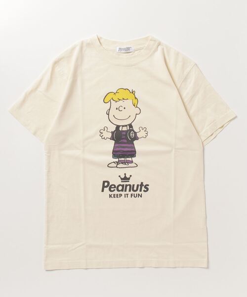 PEANUTS — футболка с принтом героев Peanuts, короткий рукав, обработанная кромка