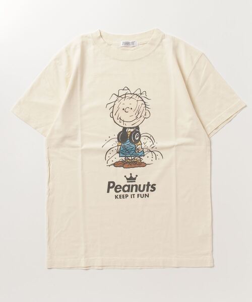 PEANUTS（ピーナッツ）の「PEANUTS ヘッドフォン ｽﾇｰﾋﾟｰ/ｱﾝﾃﾞｨ/ﾙｰｼｰ/ﾗｲﾅｽ/ｻﾘｰ/ｼｭﾛｰﾀﾞｰ/ﾋﾞｯｸﾞﾍﾞﾝ/ｵﾗﾌ ﾋﾟｸﾞﾒﾝﾄ加工 半袖Tシャツ（Tシャツ/カットソー・レディース・カーキ系4/ネイビー系3/ネイビー系1/カーキ系3/カーキ系/カーキ/ネイビー/カーキ系2/ネイビー系2/カーキ系1/ネイビー系4/カーキ系5/ネイビー系/ネイビー系5/ホワイト/ホワイト系5/ホワイト系/ホワイト系1/ホワイト系2/ホワイト系3/ホワイト系4/サックスブルー系/サックスブルー系3/サックスブルー系2/サックスブルー/オレンジ系/オレンジ系5/オレンジ系3/オレンジ系4/サックスブルー系4/オレンジ/サックスブルー系5/サックスブルー系1/オレンジ系1/オレンジ系2/アイボリー系/アイボリー/アイボリー系3/アイボリー系1/アイボリー系4/アイボリー系2/アイボリー系5・M/L/3L/LL/4L/S）」の13枚目の写真
