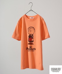 PEANUTS ヘッドフォン スヌーピー/アンディ/ルーシー/ライナス/サリー/シュローダー/ビッグベン/オラフ ピグメント加工 半袖Tシャツ