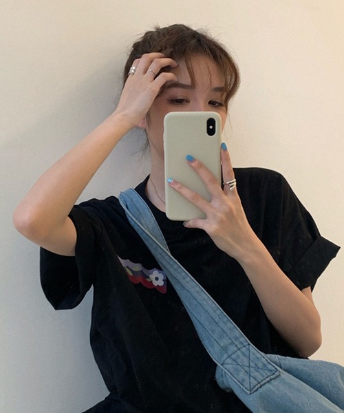 EPICKS（エピックス）の「フラワーデザインバックプリントTシャツ（Tシャツ/カットソー・レディース・ブラック/ホワイト・MEDIUM/LARGE/X-LARGE）」の17枚目の写真