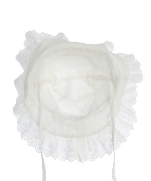 Candy Stripper(キャンディストリッパー)の「LACY BUCKET ハット(ハット・レディース・ブラック/オフホワイト・FREE)」の4枚目の写真