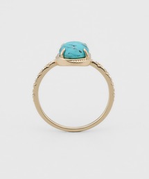 美品　agate ターコイズ 10kリング agete - アガット 【美品】K10 0.01 ターコイズ/ダイヤモンドの