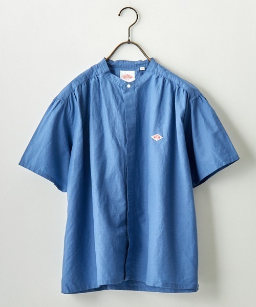 DANTON（ダントン）の「[DANTON/ダントン] ショートスリーブ バンドカラーシャツ（シャツ/ブラウス・レディース・ブルー/グレイッシュベージュ/ホワイト・38）」の22枚目の写真