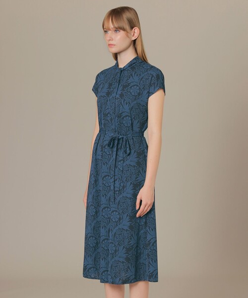 MACKINTOSH LONDON（マッキントッシュ ロンドン）の「【BIBURY FLOWER 001】シャドーバイブリーワンピース（ワンピース・レディース・ブラウン系その他4/ライトブルー・38）」の6枚目の写真