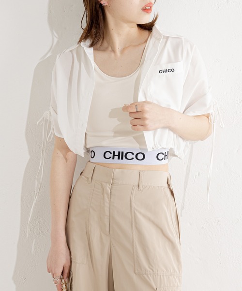 Chico（チコ）の「パット付裾ロゴタンク（タンクトップ・レディース・ブラック/ピンク/ブルー/アイボリー/ホワイト系その他2/ブラウン/イエロー/ブラック系その他2・FREE）」の13枚目の写真