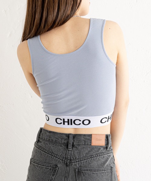 Chico（チコ）の「パット付裾ロゴタンク（タンクトップ・レディース・ブラック/ピンク/ブルー/アイボリー/ホワイト系その他2/ブラウン/イエロー/ブラック系その他2・FREE）」の16枚目の写真