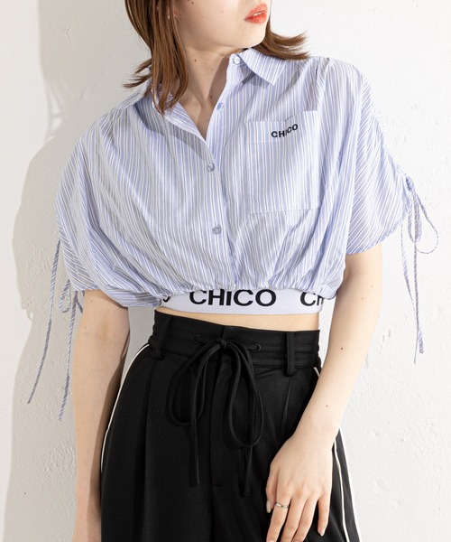 Chico（チコ）の「パット付裾ロゴタンク（タンクトップ・レディース・ブラック/ピンク/ブルー/アイボリー/ホワイト系その他2/ブラウン/イエロー/ブラック系その他2・FREE）」の21枚目の写真