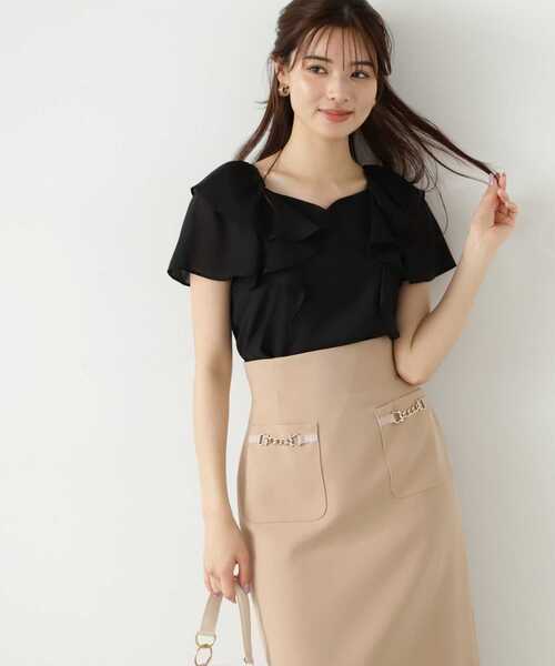 PROPORTION BODY DRESSING（プロポーションボディドレッシング）の「バックリボンラッフルブラウス / 1213110505（シャツ/ブラウス・レディース・ブラック/ブラウン/ホワイト系その他/ブルー系その他・SMALL/MEDIUM）」の5枚目の写真