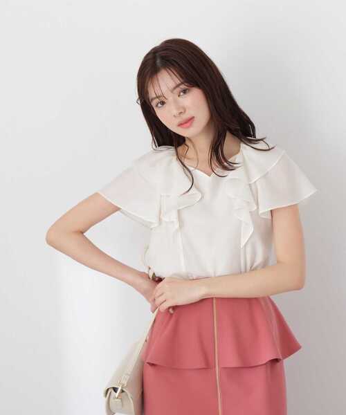 PROPORTION BODY DRESSING（プロポーションボディドレッシング）の「バックリボンラッフルブラウス / 1213110505（シャツ/ブラウス・レディース・ブラック/ブラウン/ホワイト系その他/ブルー系その他・SMALL/MEDIUM）」の12枚目の写真