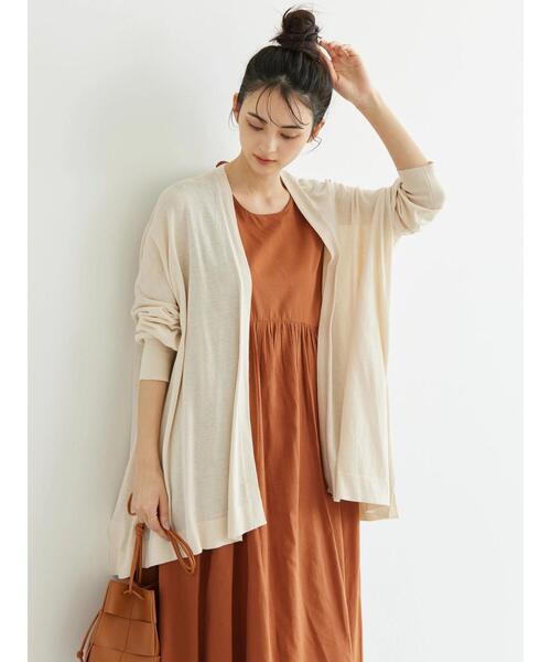 AMERICAN HOLIC（アメリカンホリック）の「UVカット　ハイゲージミディカーディガン（カーディガン/ボレロ・レディース・ライトグレー系2/アイボリー/モカ/ネイビー・FREE）」の13枚目の写真