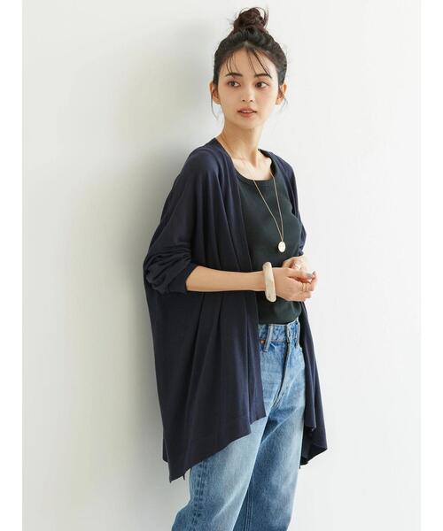 AMERICAN HOLIC（アメリカンホリック）の「UVカット　ハイゲージミディカーディガン（カーディガン/ボレロ・レディース・ライトグレー系2/アイボリー/モカ/ネイビー・FREE）」の16枚目の写真