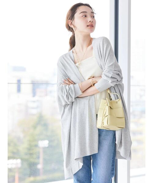 AMERICAN HOLIC（アメリカンホリック）の「UVカット　ハイゲージミディカーディガン（カーディガン/ボレロ・レディース・ライトグレー系2/アイボリー/モカ/ネイビー・FREE）」の19枚目の写真