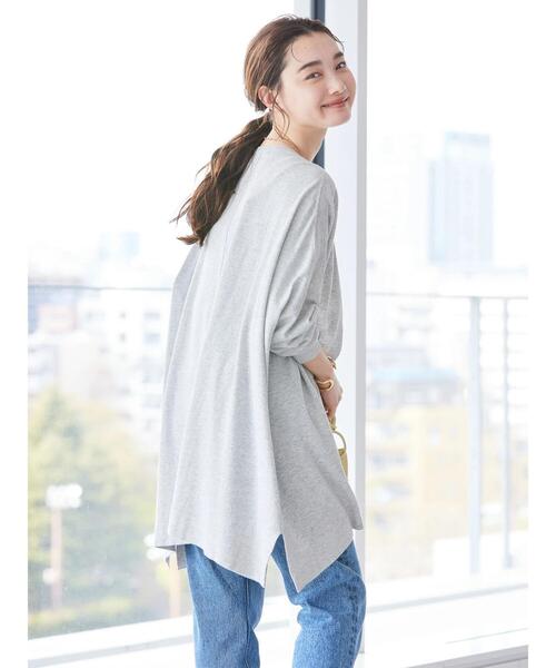 AMERICAN HOLIC（アメリカンホリック）の「UVカット　ハイゲージミディカーディガン（カーディガン/ボレロ・レディース・ライトグレー系2/アイボリー/モカ/ネイビー・FREE）」の20枚目の写真