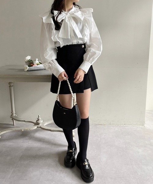 one after another NICE CLAUP(ワンアフターアナザーナイスクラップ)の「ビジューボタンスカパン(その他パンツ・レディース・ホワイト系その他/ブラック/その他1・FREE)」の19枚目の写真