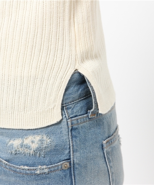 Kastane(カスタネ)の「【Kastane】変形リブスキッパープルオーバー(ニット/セーター・レディース・レッド/アイボリー・FREE)」の8枚目の写真