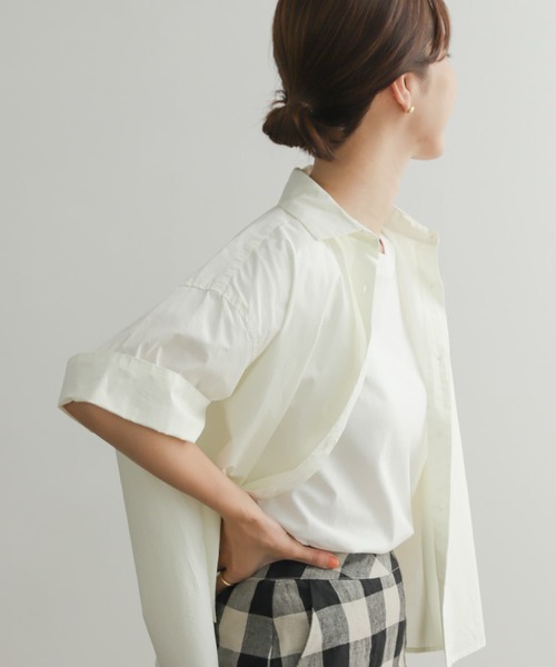 URBAN RESEARCH DOORS(アーバンリサーチドアーズ)の「アステックスコットンミディシャツ(シャツ/ブラウス・レディース・オレンジ/アイボリー・MEDIUM)」の7枚目の写真