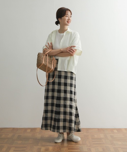 URBAN RESEARCH DOORS(アーバンリサーチドアーズ)の「アステックスコットンミディシャツ(シャツ/ブラウス・レディース・オレンジ/アイボリー・MEDIUM)」の8枚目の写真