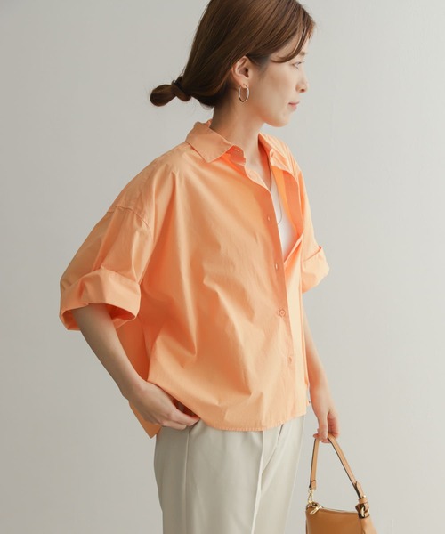 URBAN RESEARCH DOORS(アーバンリサーチドアーズ)の「アステックスコットンミディシャツ(シャツ/ブラウス・レディース・オレンジ/アイボリー・MEDIUM)」の17枚目の写真