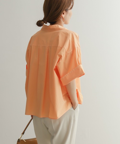 URBAN RESEARCH DOORS(アーバンリサーチドアーズ)の「アステックスコットンミディシャツ(シャツ/ブラウス・レディース・オレンジ/アイボリー・MEDIUM)」の9枚目の写真