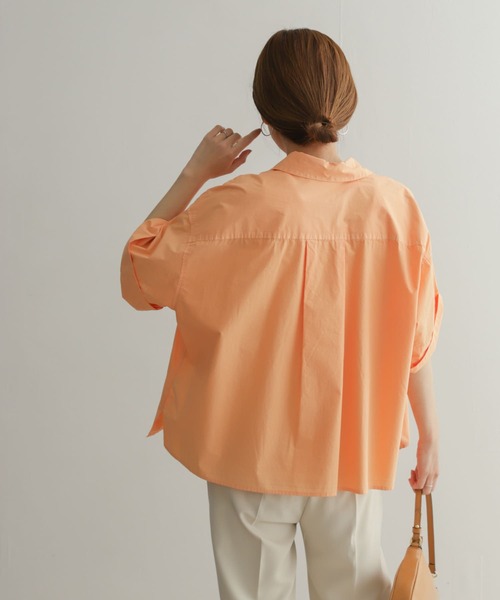 URBAN RESEARCH DOORS(アーバンリサーチドアーズ)の「アステックスコットンミディシャツ(シャツ/ブラウス・レディース・オレンジ/アイボリー・MEDIUM)」の5枚目の写真