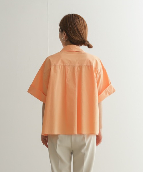 URBAN RESEARCH DOORS(アーバンリサーチドアーズ)の「アステックスコットンミディシャツ(シャツ/ブラウス・レディース・オレンジ/アイボリー・MEDIUM)」の14枚目の写真