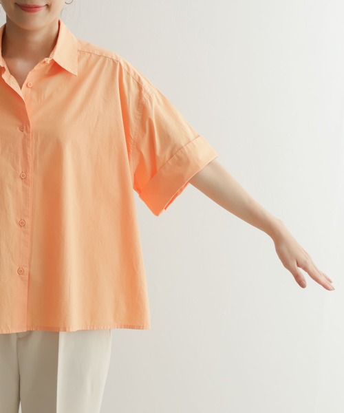 URBAN RESEARCH DOORS(アーバンリサーチドアーズ)の「アステックスコットンミディシャツ(シャツ/ブラウス・レディース・オレンジ/アイボリー・MEDIUM)」の18枚目の写真