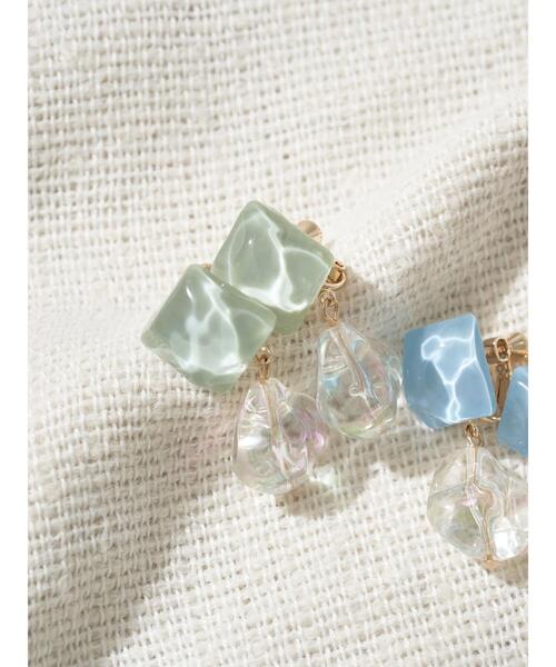 earth music&ecology（アースミュージックアンドエコロジー）の「サーフェイスオーロライヤリング（イヤリング・レディース・ミント/サックスブルー・FREE）」の13枚目の写真