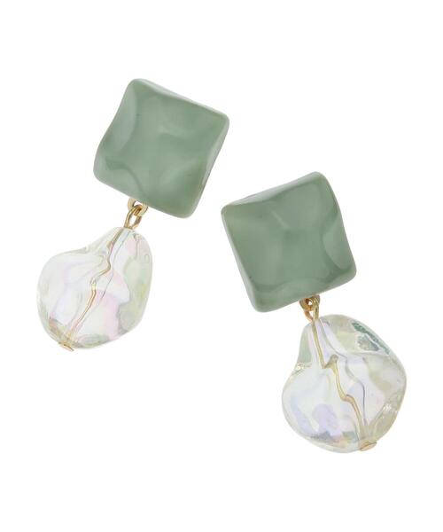 earth music&ecology（アースミュージックアンドエコロジー）の「サーフェイスオーロライヤリング（イヤリング・レディース・ミント/サックスブルー・FREE）」の11枚目の写真