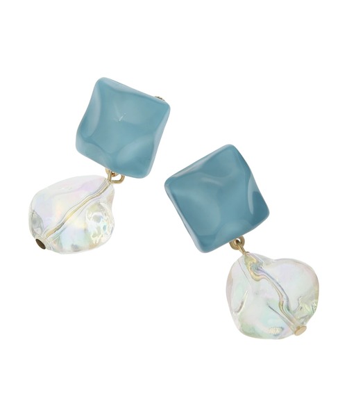 earth music&ecology（アースミュージックアンドエコロジー）の「サーフェイスオーロライヤリング（イヤリング・レディース・ミント/サックスブルー・FREE）」の5枚目の写真