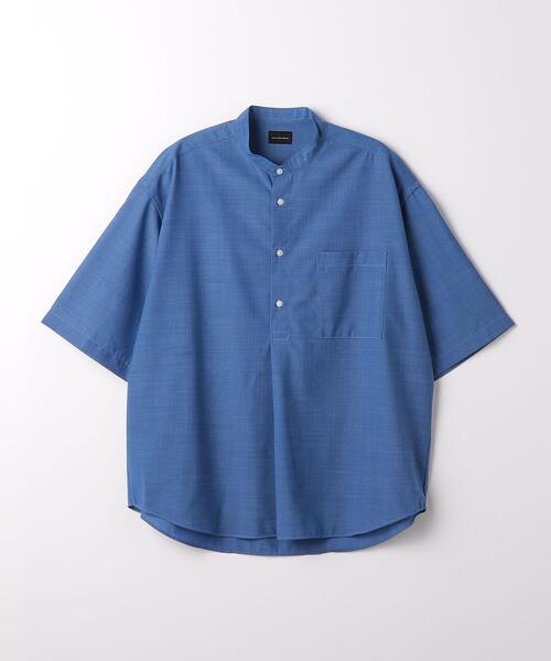 green label relaxing(グリーンレーベルリラクシング)の「TW ウォッシャブルトロ バンドカラー プルオーバー シャツ -ストレッチ・防シワ-(シャツ/ブラウス・メンズ・オレンジ/ロイヤルブルー/ライトグレー・L/M/S/XL)」の8枚目の写真