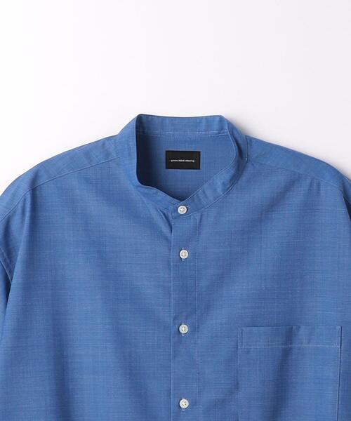 green label relaxing(グリーンレーベルリラクシング)の「TW ウォッシャブルトロ バンドカラー プルオーバー シャツ -ストレッチ・防シワ-(シャツ/ブラウス・メンズ・オレンジ/ロイヤルブルー/ライトグレー・L/M/S/XL)」の17枚目の写真