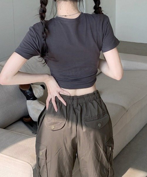 HALEY PESCA（ヘーリーペスカ）の「HALEY PESCA/ショート丈 アニマルプリントTシャツ（Tシャツ/カットソー・レディース・ホワイト/ブラック/グレー・SMALL/MEDIUM/LARGE）」の12枚目の写真