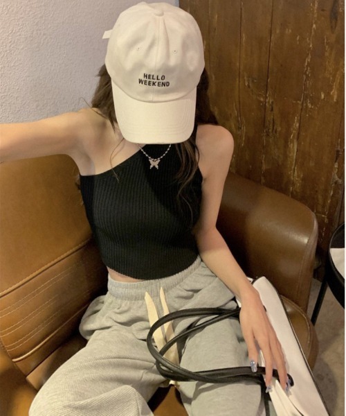 Dream garden(ドリームガーデン)の「ワンショルダータンクトップ(Tシャツ/カットソー・レディース・ブルー/ブラック/パープル/ホワイト・FREE)」の6枚目の写真