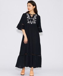 刺繍ボヘミアンワンピース